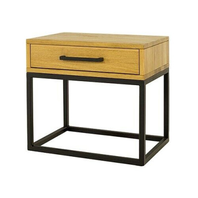 Mesita de noche Mueble de noche Cómoda Mesa auxiliar Consola Madera Metal Consolas Nuevo