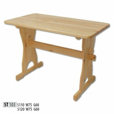 Mesa de comedor de madera Mesas de salón comedor de madera maciza de 120x60.