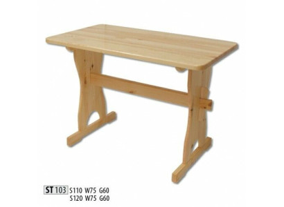 Mesa de comedor de madera Mesas de salón comedor de madera maciza de 120x60.
