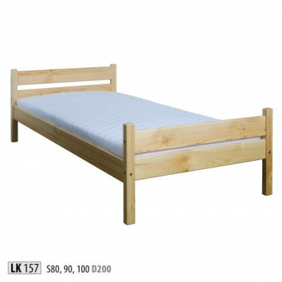 Cama Cama individual Cama de pino Cuna de pino Madera maciza Cama de madera 100x200 Estructura de la cama de madera
