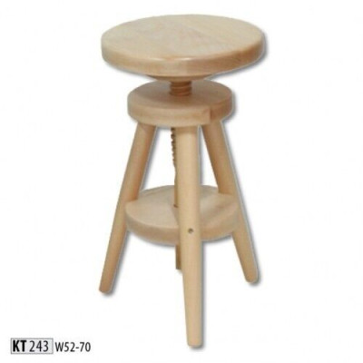 Taburete giratorio Taburete de bar de madera ajustable en altura Asiento Banco Taburete de trabajo nuevo