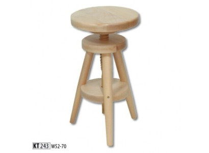 Taburete giratorio Taburete de bar de madera ajustable en altura Asiento Banco Taburete de trabajo nuevo