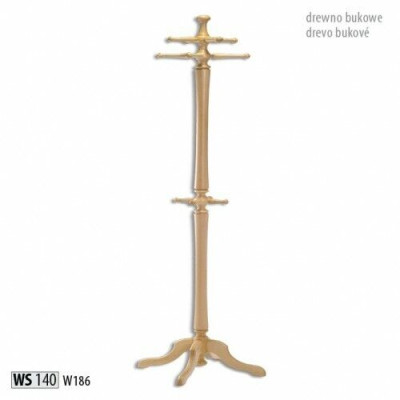 Perchero de madera moderno con perchas para ropa de 186 cm.