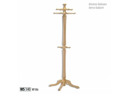 Perchero de madera moderno con perchas para ropa de 186 cm.