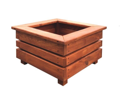 Maceta de madera macetas maceta jardín macetas de madera hecho a mano