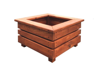 Maceta de madera macetas maceta jardín macetas de madera hecho a mano