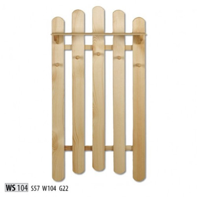 Panel de guardarropa Perchero de pared Guardarropa Barra de guardarropa Pino madera Hecho a mano