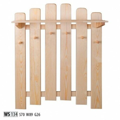 Garderobe Perchero de pared con 6 ganchos, panel de pared para el pasillo, panel de entrada.