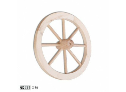 Dekoratives rueda de madera Ø 30 cm rueda de radios rueda de carro Decoración de jardín Decoración de tienda Madera maciza