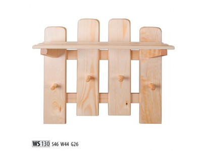 Panel de guardarropa Perchero de pared Guardarropa Barra de guardarropa Madera de pino Hecho a mano