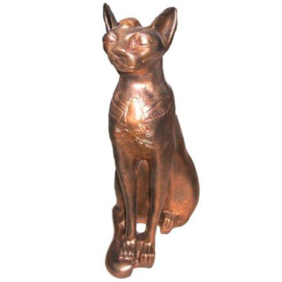 Figura egipcia de gato Bastet estatuas decorativas de plástico de 37 cm de Egipto.