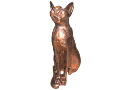Figura egipcia de gato Bastet estatuas decorativas de plástico de 37 cm de Egipto.