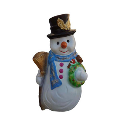 Figura de muñeco de nieve estatua decorativa escultura de figuras decorativas de 50 cm. Nuevo invierno Estatuas Nuevas.