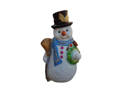 Figura de muñeco de nieve estatua decorativa escultura de figuras decorativas de 50 cm. Nuevo invierno Estatuas Nuevas.