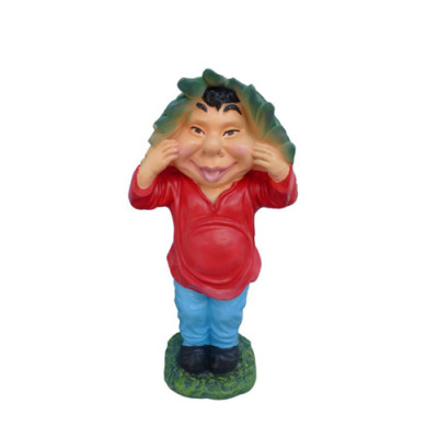 Figura de gnomo de jardín fea de 45 cm para arruinar tu propio jardín. Nuevo.