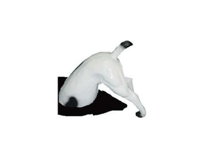 Estatua loca de jardín, perro con trasero, escultura de 35 cm, figuras estatuas.