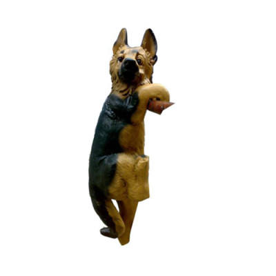 Figura de decoración estatua escultura de 28 cm Figuras estatuas esculturas jardín perro (A147)
