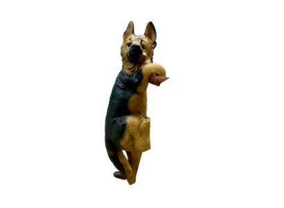 Figura de decoración estatua escultura de 28 cm Figuras estatuas esculturas jardín perro (A147)