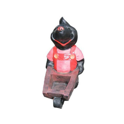 Diseño de figura de estatua de escultura de carretilla de topo, decoración de figuras de 34 cm.