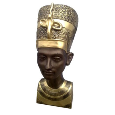 Figura egipcia de busto de Nefertiti. Figuras de plástico, estatuas, esculturas, estatua.