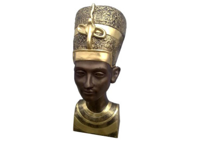 Figura egipcia de busto de Nefertiti. Figuras de plástico, estatuas, esculturas, estatua.