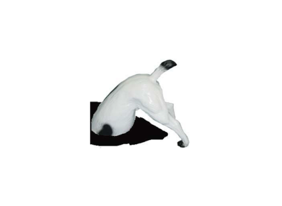 Loco figura de jardín estatua de perro con trasero 25 cm escultura figuras estatuas