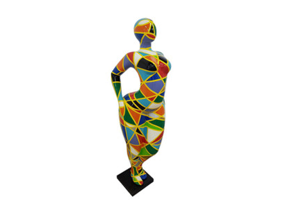 Diseño Figura Abstracta Escultura de PVC Estatuas Figuras Decoración 130cm Decoración Plata
