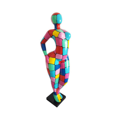 Figura abstracta Estatua Estatuas de colores pintadas Esculturas 130cm Estatua XXL Plástico