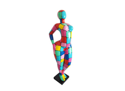 Figura abstracta Estatua Estatuas de colores pintadas Esculturas 130cm Estatua XXL Plástico