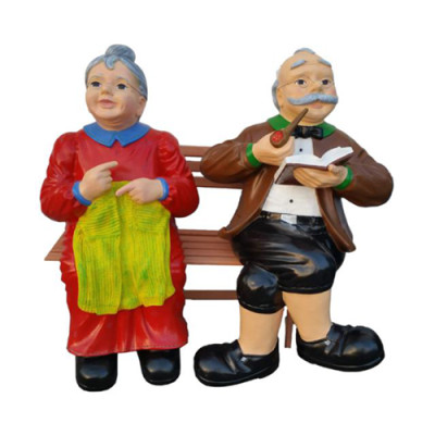Figura de decoración Estatua Escultura 110 cm Figuras Estatuas Esculturas Nueva Abuela Abuelo P120