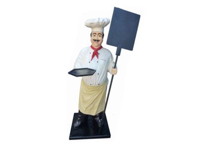 Cocinero figura estatua escultura figura publicitaria pizarra stands publicitarios menú decoración