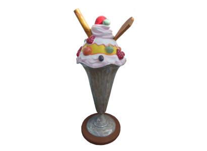 Figura de helado de figura de estatua de soporte de restaurante de heladería gastronomía figura 165cm