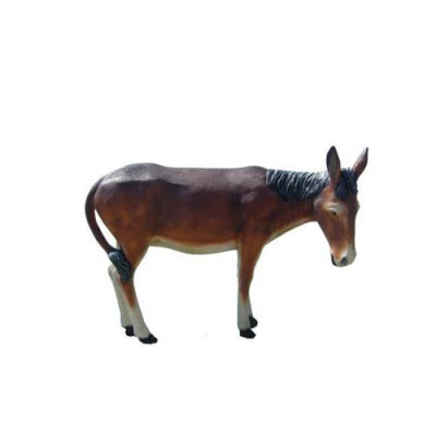 Estatua decorativa de burro de jardín de 150 cm de tamaño natural, figura de plástico.