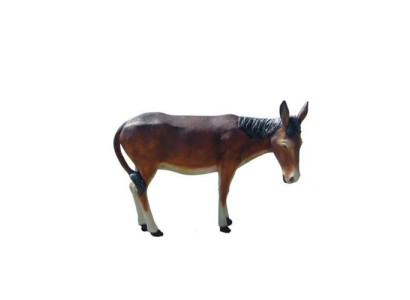 Estatua decorativa de burro de jardín de 150 cm de tamaño natural, figura de plástico.