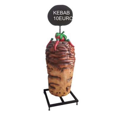 Soporte para letrero de precio de restaurante de bocadillos de kebab escultura de kebab de 200 cm nuevo