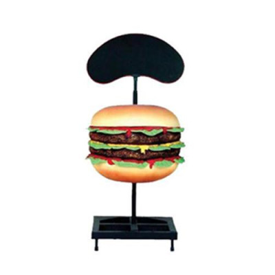 Escultura de hamburguesa doble cheeseburger, figura de soporte de hamburguesa, estatua.