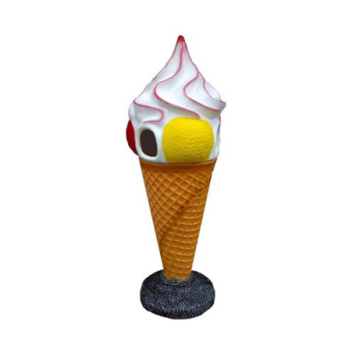 Diseño de figura de helado Cubo de basura Cesta Estatuas Figuras Estatua de presentación 165 cm