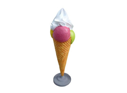 Figura de helado Soporte de estatua de 185 cm para heladería y restaurantes.