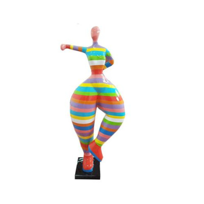Esculturas abstractas Figura Estatua Estatuas pintadas de colores 132 cm estatua de plástico XXL
