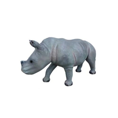 Estatua decorativa de rinoceronte, figuras de jardín, estatuas de 142 cm, figura de animal de zoológico, plástico.