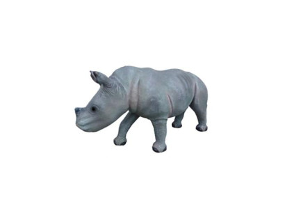 Estatua decorativa de rinoceronte, figuras de jardín, estatuas de 142 cm, figura de animal de zoológico, plástico.