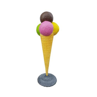 Escultura bola con hielo publicidad heladería figuras estatuas soporte 175 cm cómico