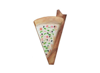 Exhibidor para pizzería, tienda, restaurante. Cartel de precios. Escultura, estatua de 200cm.