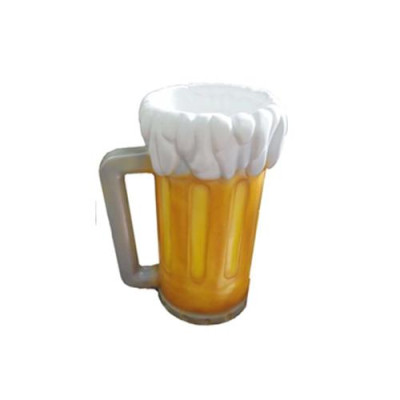 Jarrón de jardín de cerveza Escultura de soporte de vidrio Figura de cristal Esculturas de 93 cm Publicidad de soporte