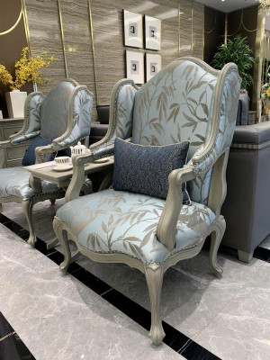 Silla de tela de una plaza mueble relax asiento diseño sofá textil sala de estar sillón
