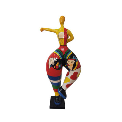 bailarina figura figuras abstractas estatuas estatua moderna pintada en color nueva 85cm