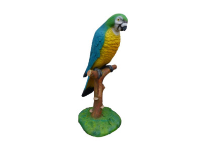 Figura de loro, figura de pájaro, figuras abstractas, estatuas modernas pintadas, nueva estatua de 110 cm.
