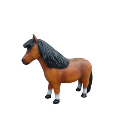 Figura de plástico abstracta de animal, escultura de pony mini caballos figuras de jardín 126 cm.