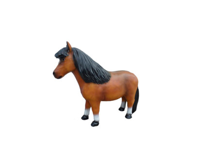 Figura de plástico abstracta de animal, escultura de pony mini caballos figuras de jardín 126 cm.
