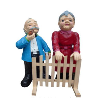 Figura de decoración de jubilado estatua escultura de 80 cm Figuras estatuas esculturas Abuela Abuelo P41